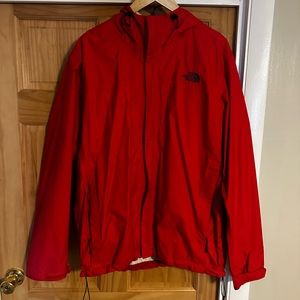 The North Face Venture 2 Waterproof Hooded Rain Jacket Red Mens XL